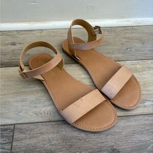Dream Pairs Tan Ankle Strap Sandals